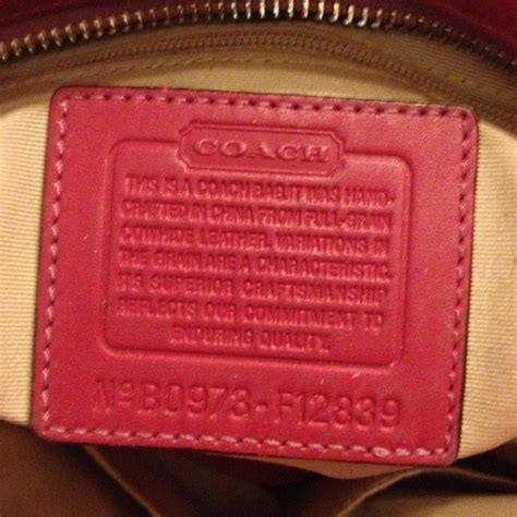 real coach purse serial number